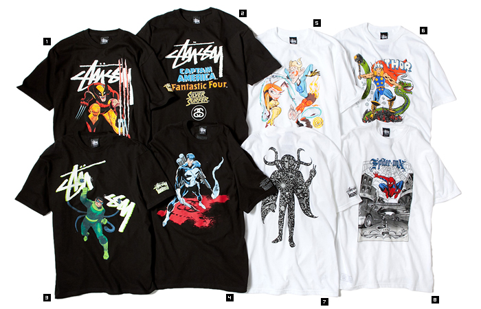 Stussy × Marvel Comics