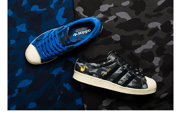 A BATHING APE&reg; x UNDEFEATED x adidas SUPERSTAR 80v