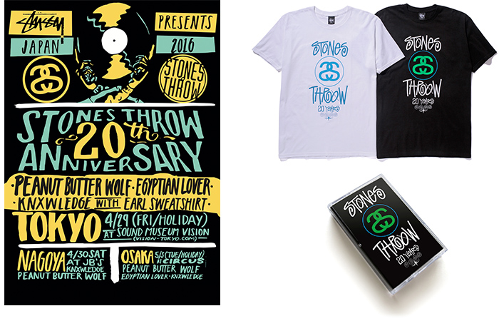 STÜSSY PRESENTS STONES THROW 20TH ANNIVERSARY JAPAN TOUR