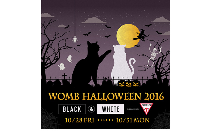 WOMB HALLOWEEN 2016-BLACK&WHITE- Supported by GUESS